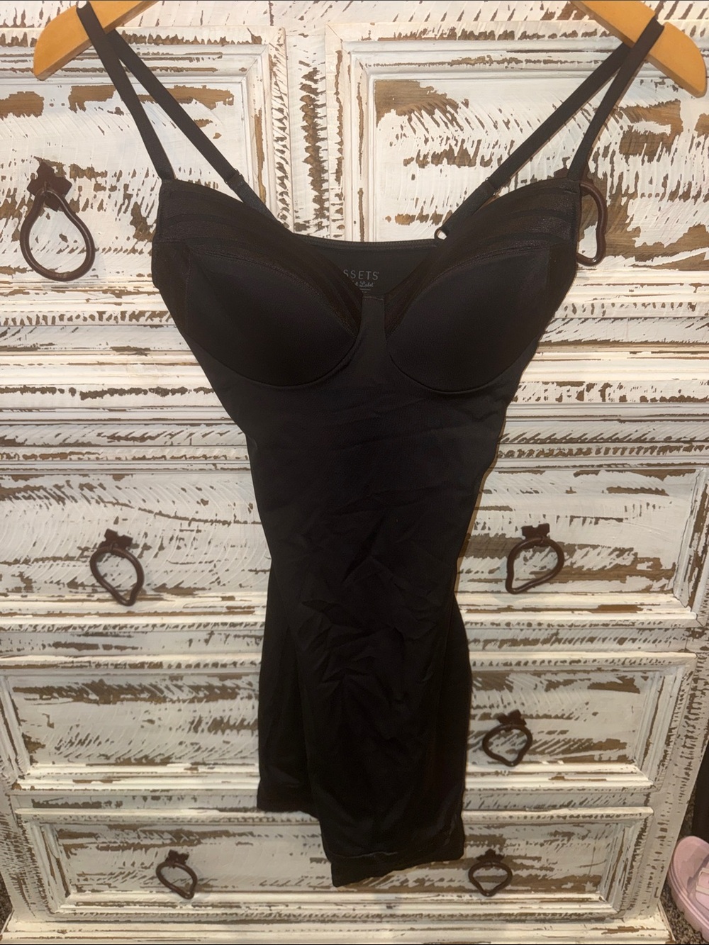 SPANX Black Sculpting Slip with Built-In Bra